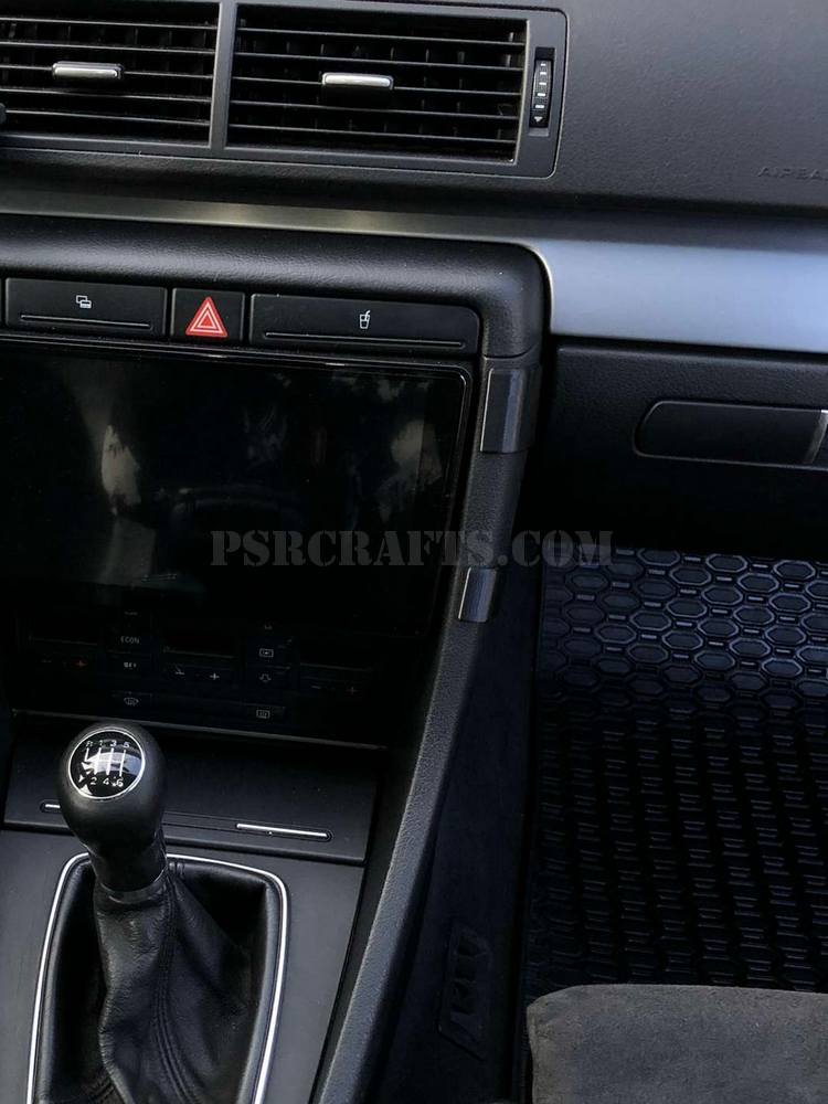 Комплект тапи за табло на мястото на стойката за телефон на AUDI A4 B6 , 3Д принт, car part, auto accessory, replacement part, custom, 3D print
