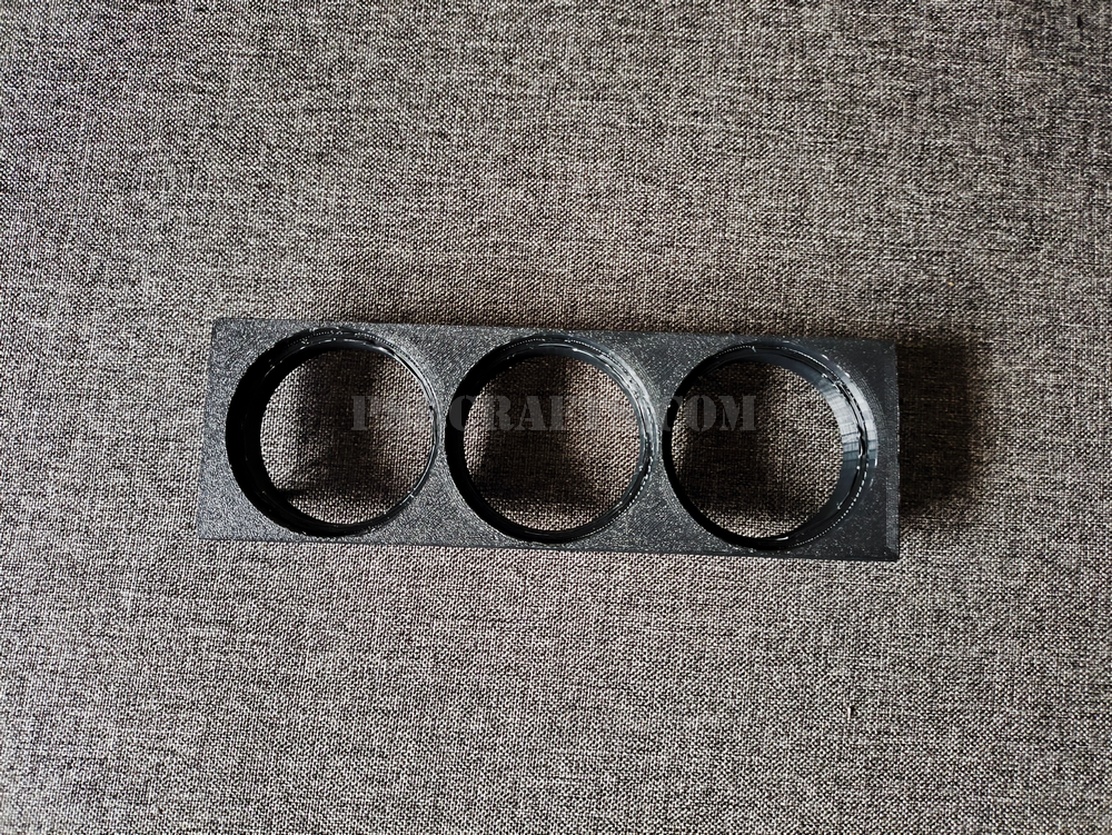 Тройна стойка за уред на мястото на радиото на VOLKSWAGEN (VW) GOLF 2 , 3Д принт, car part, auto accessory, replacement part, custom, 3D print