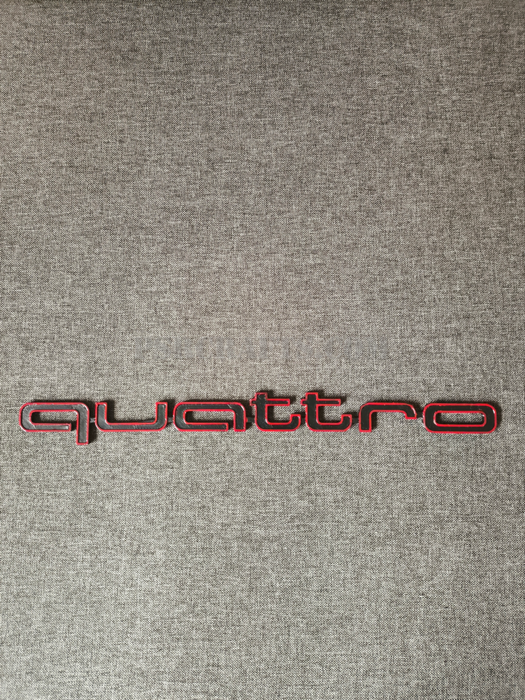 QUATTRO бадж за AUDI A4 , 3Д принт, car part, auto accessory, replacement part, custom, 3D print