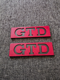 Комплект GTD баджове за лайстни на вратите на VOLKSWAGEN (VW) GOLF 2 , 3Д принт, car part, auto accessory, replacement part, custom, 3D print
