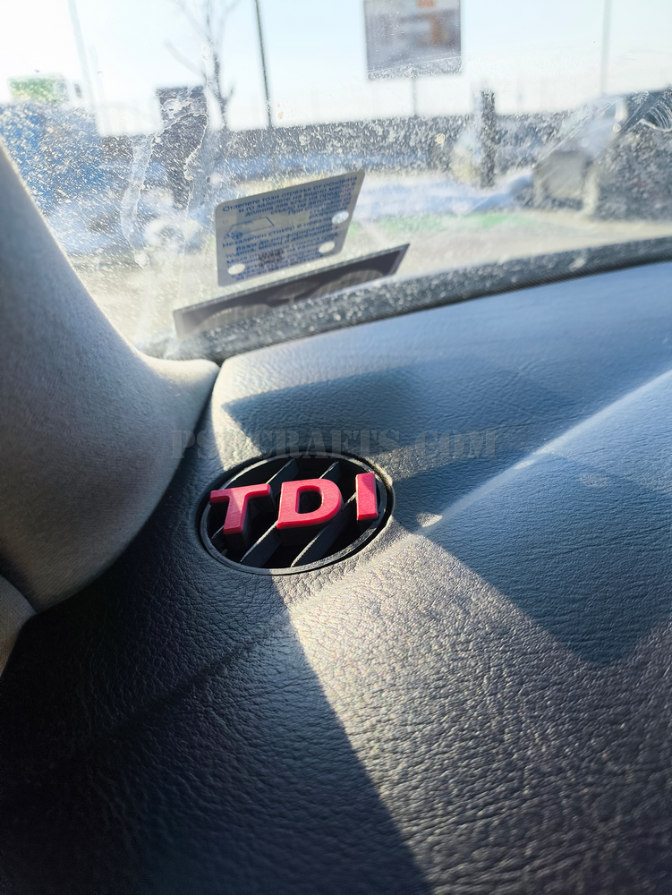 Комплект уникални въздуховоди на табло за VOLKSWAGEN AUDI SEAT с надпис TDI , 3Д принт, car part, auto accessory, replacement part, custom, 3D print
