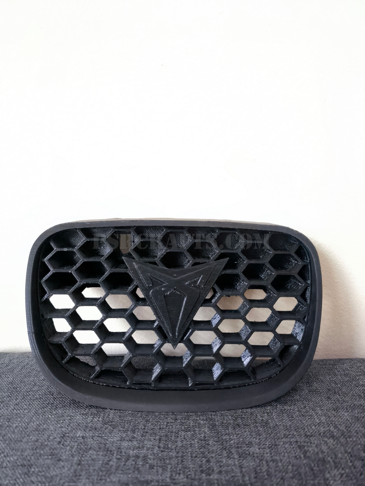 Средна решетка за SEAT LEON 1M CUPRA - ЧЕРНО КУПРА ЛОГО , 3Д принт, car part, auto accessory, replacement part, custom, 3D print