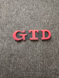 GTD бадж за заден капак на VOLKSWAGEN (VW) GOLF 3 , 3Д принт, car part, auto accessory, replacement part, custom, 3D print