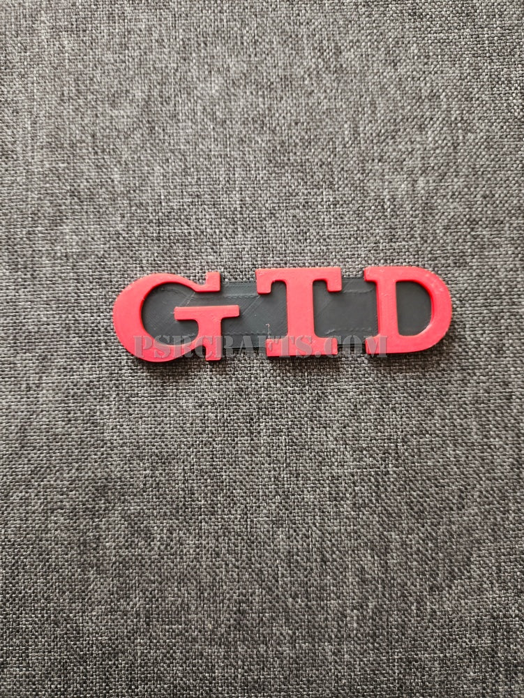 GTD бадж за заден капак на VOLKSWAGEN (VW) GOLF 3 , 3Д принт, car part, auto accessory, replacement part, custom, 3D print