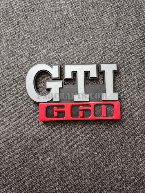 GTI G60 бадж за VOLKSWAGEN (VW) GOLF 2 , 3Д принт, car part, auto accessory, replacement part, custom, 3D print