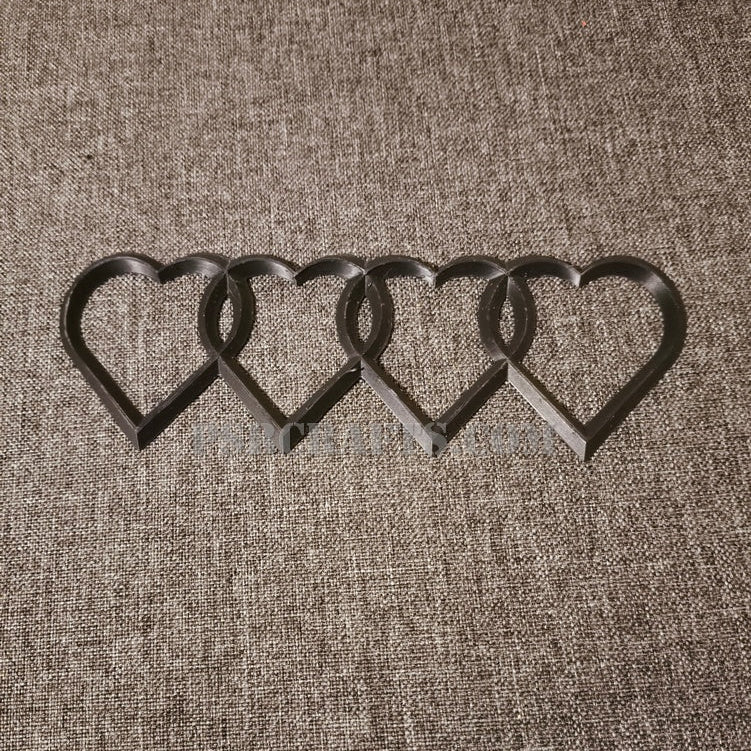 Емблема сърца за заден капак на AUDI , 3Д принт, car part, auto accessory, replacement part, custom, 3D print