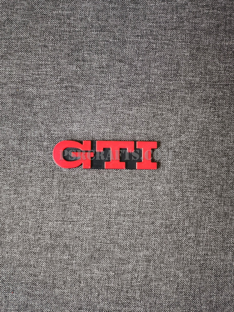 GTI бадж за заден капак на VOLKSWAGEN (VW) GOLF 3 , 3Д принт, car part, auto accessory, replacement part, custom, 3D print