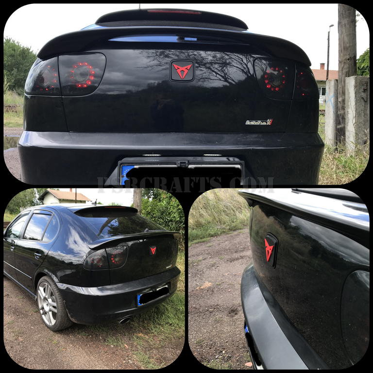 Дръжка за багажник с CUPRA лого за SEAT LEON 1M - ЧЕРВЕН , 3Д принт, car part, auto accessory, replacement part, custom, 3D print