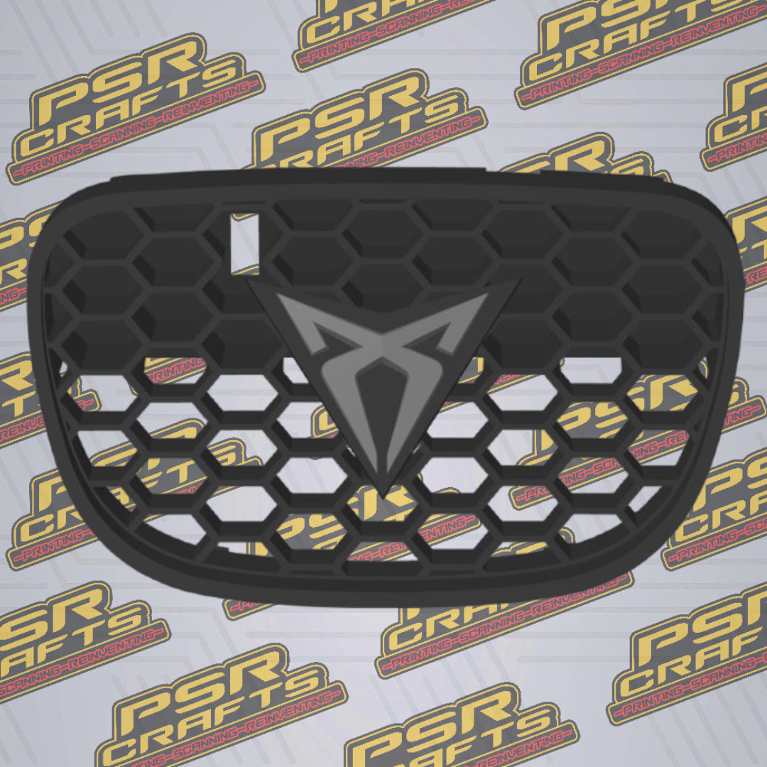 Средна решетка за SEAT LEON 1M CUPRA - СРЕБРИСТО КУПРА ЛОГО , 3Д принт, car part, auto accessory, replacement part, custom, 3D print
