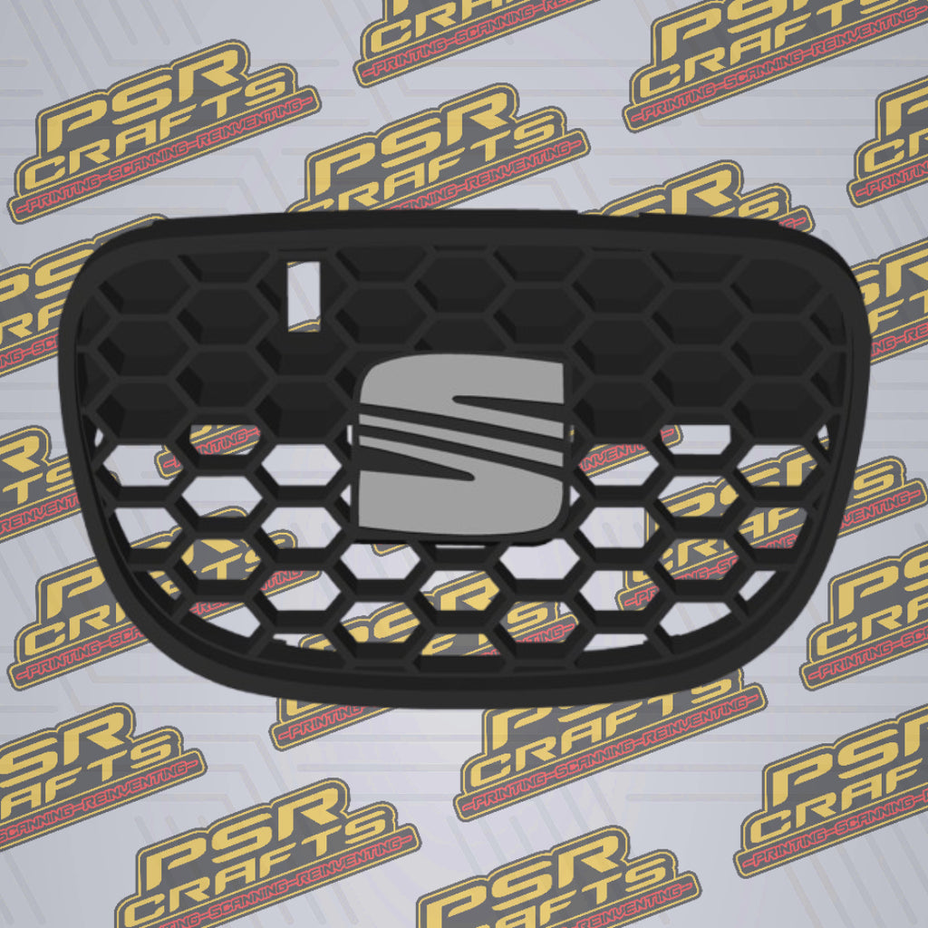 Средна решетка за SEAT LEON 1M CUPRA - СРЕБРИСТО СЕАТ ЛОГО , 3Д принт, car part, auto accessory, replacement part, custom, 3D print