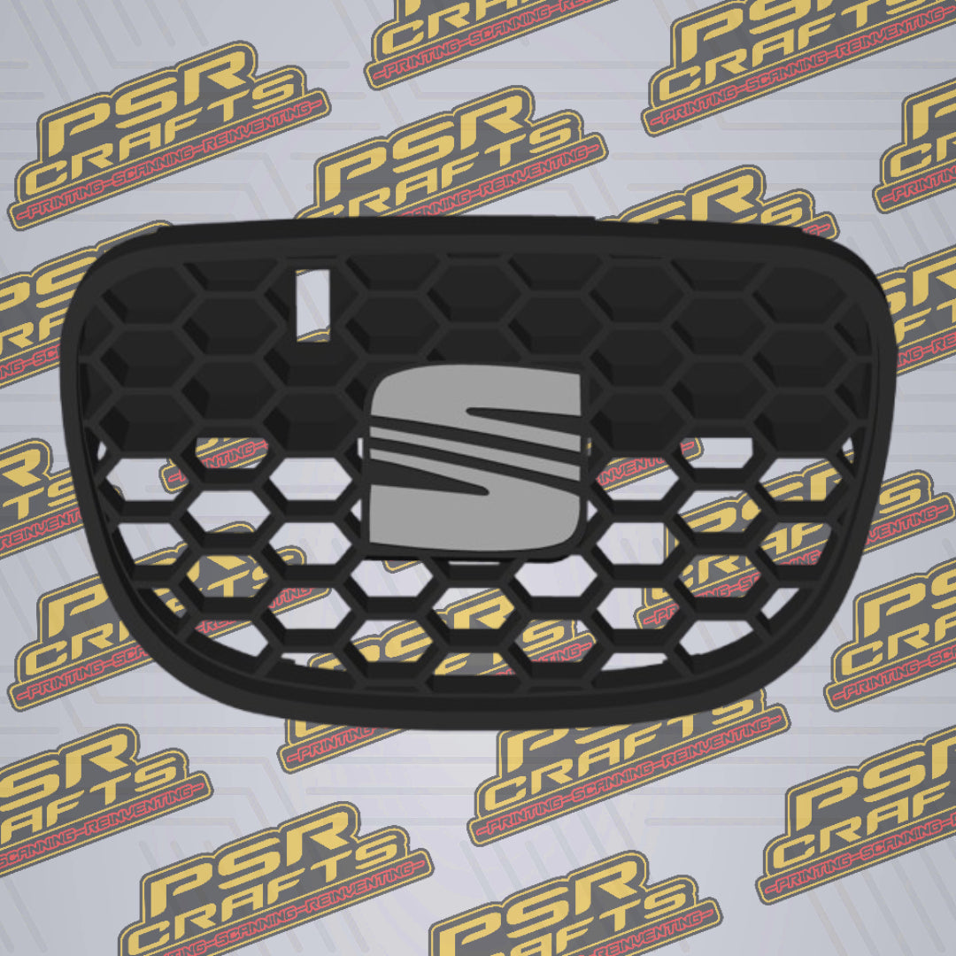 Средна решетка за SEAT LEON 1M CUPRA - СРЕБРИСТО СЕАТ ЛОГО , 3Д принт, car part, auto accessory, replacement part, custom, 3D print