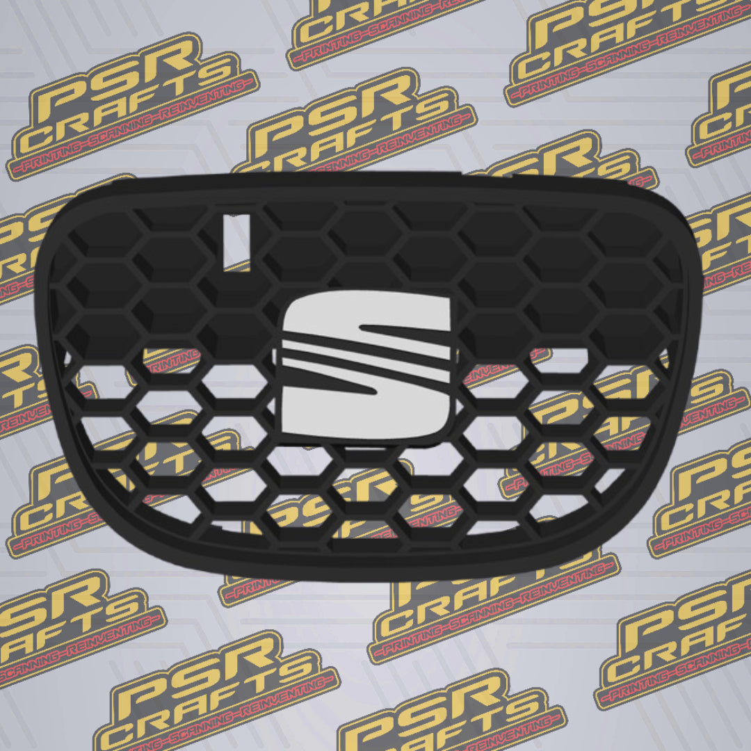 Средна решетка за SEAT LEON 1M CUPRA - БЯЛО СЕАТ ЛОГО , 3Д принт, car part, auto accessory, replacement part, custom, 3D print