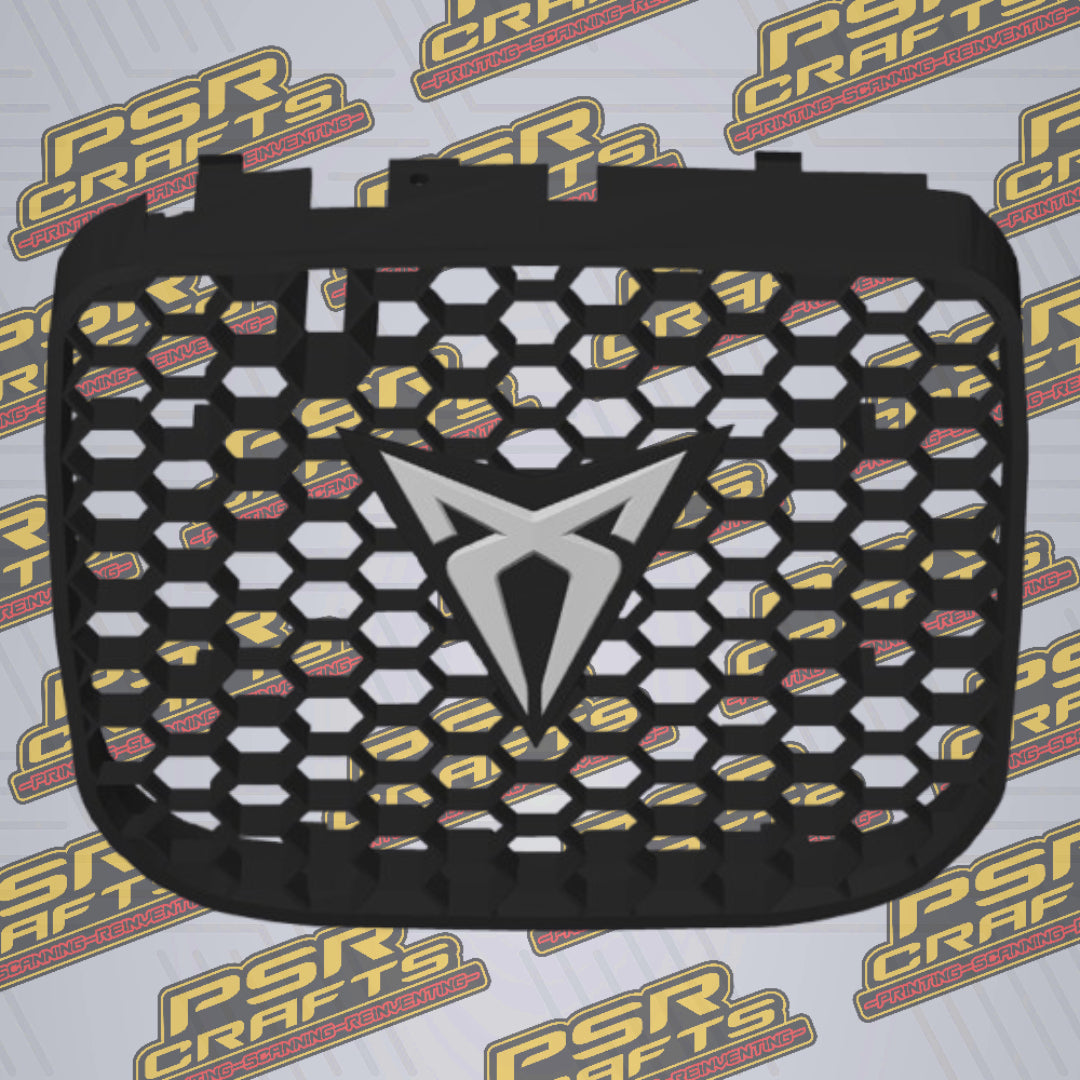Средна решетка за SEAT LEON 1M FR - БЯЛО КУПРА ЛОГО , 3Д принт, car part, auto accessory, replacement part, custom, 3D print