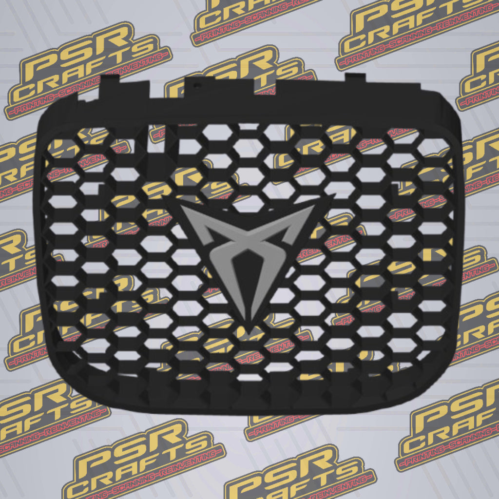 Средна решетка за SEAT LEON 1M FR - СРЕБРИСТО КУПРА ЛОГО , 3Д принт, car part, auto accessory, replacement part, custom, 3D print