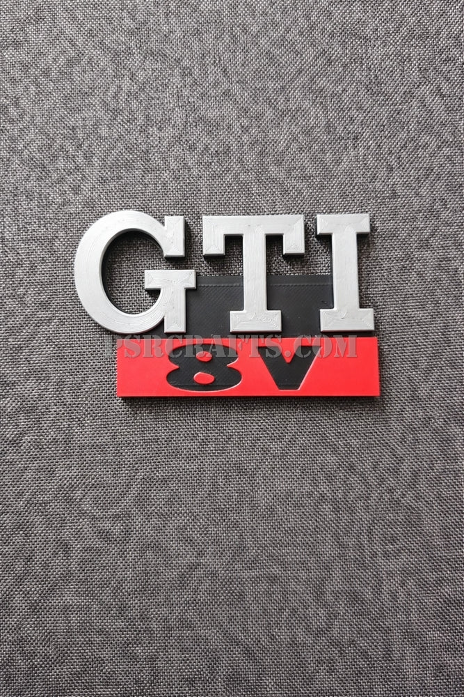 GTI 8V бадж за VOLKSWAGEN (VW) GOLF 2 , 3Д принт, car part, auto accessory, replacement part, custom, 3D print
