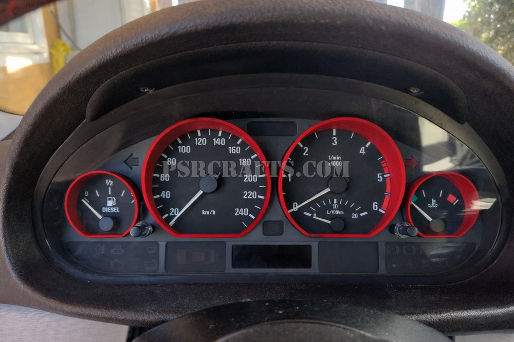 Рингове за километраж на BMW E46 - изпъкнали , 3Д принт, car part, auto accessory, replacement part, custom, 3D print