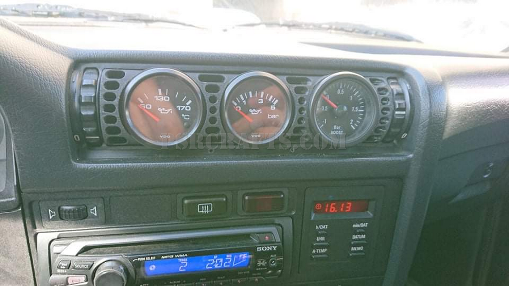 Тройна стойка за уреди на мястото на централния въздуховод на BMW E30-E36 COMPACT , 3Д принт, car part, auto accessory, replacement part, custom, 3D print