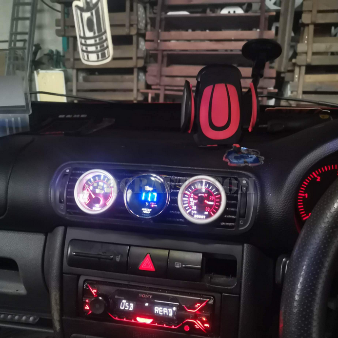 Тройна стойка за уреди на мястото на централния въздуховод на AUDI A3 8L , 3Д принт, car part, auto accessory, replacement part, custom, 3D print